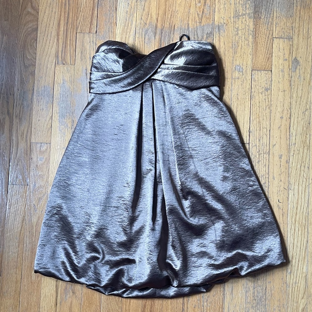 Brown Satin Dress
